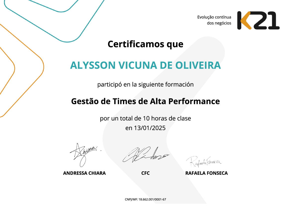 Certificado K21